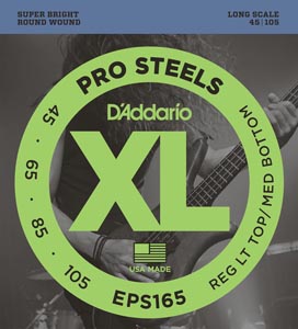 CUERDA BAJO ELECTRICO - D´ADDARIO PRO STEELS 45/105 EPS165